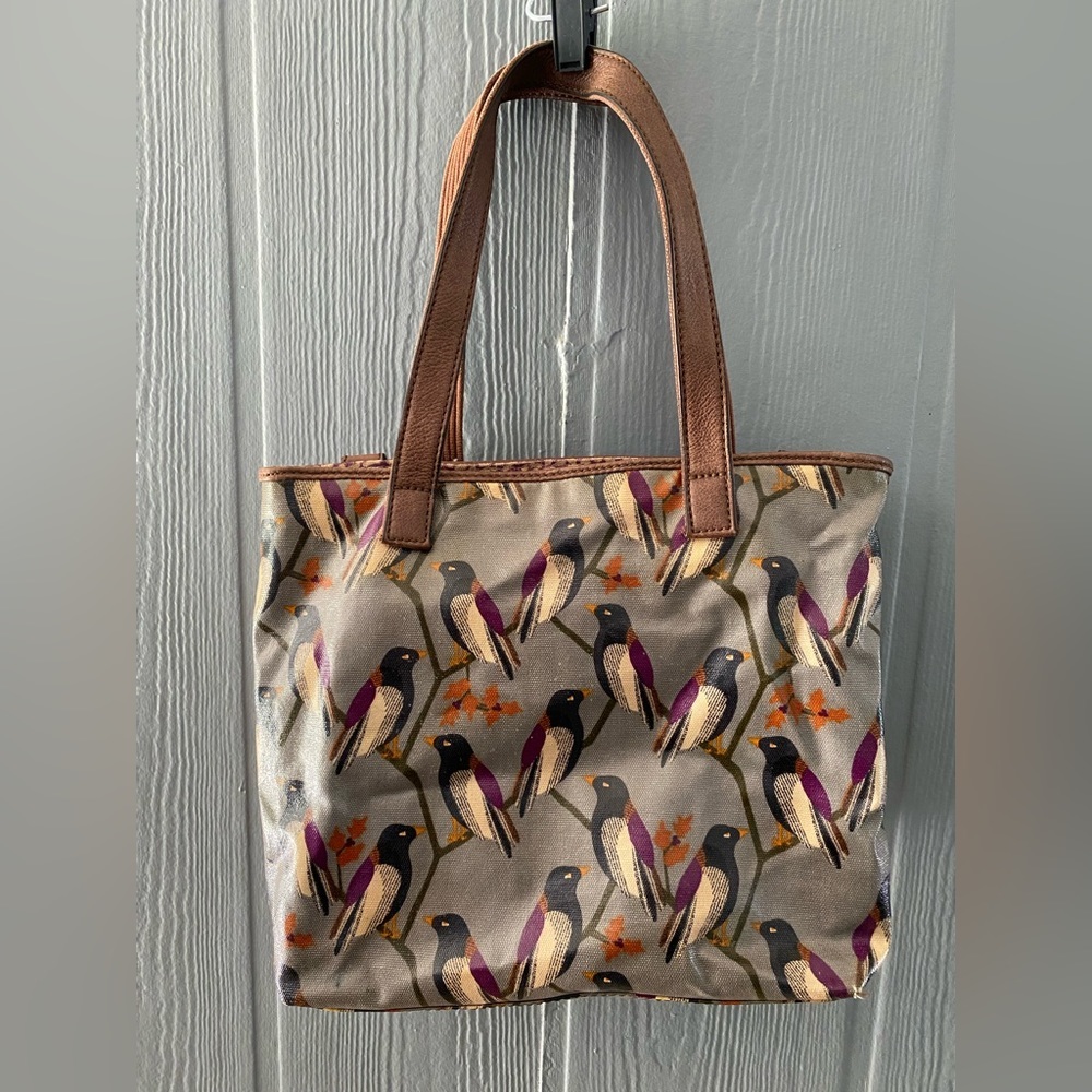 Vintage Fossil Key-Per Coated Canvas Shoulder Bag - image 5